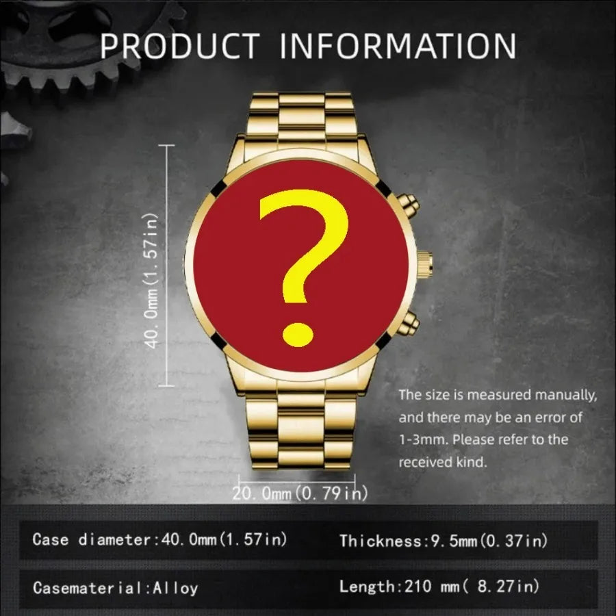 Mystery Box Random 3 Pieces  Men's Fashion Round Quartz Watch  Suitable for Daily Casual Wear  Valentine's Day Ideal Gift