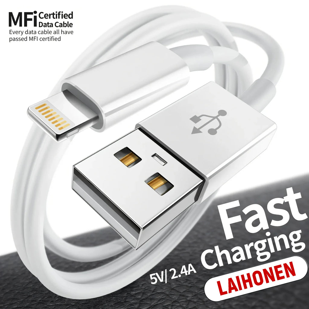 Original Quality USB Charger Cable for iPhone 14 8 7 6S Plus 13 12 Pro XS Max XR SE Fast Charging Cord Data Sync Line 1m 2m 3m